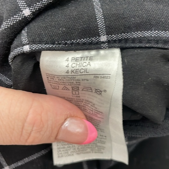 Pixie High Rise plaid pant petite - Picture 5 of 5